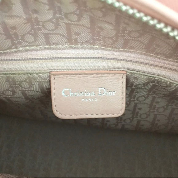 🌸 Christian Dior Cannage Lady Pink Lambskin Medium Bag crossbody (retail $6100) - Picture 9 of 10